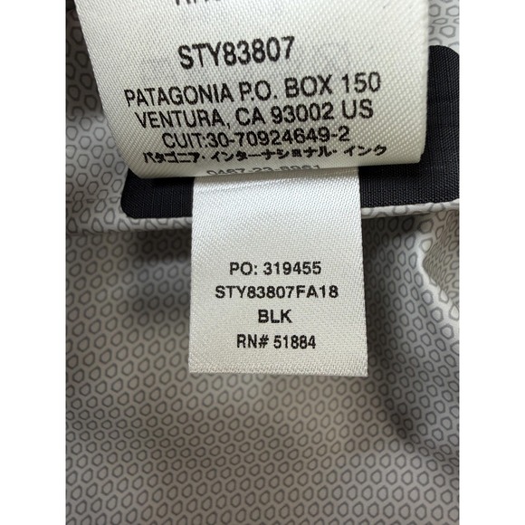 Patagonia Jacket Womens Small Black Torrentshell Rain Hooded RXBAR Logo Nylon - Picture 13 of 16